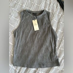 Gray SHEIN ribbed blouse - LARGE